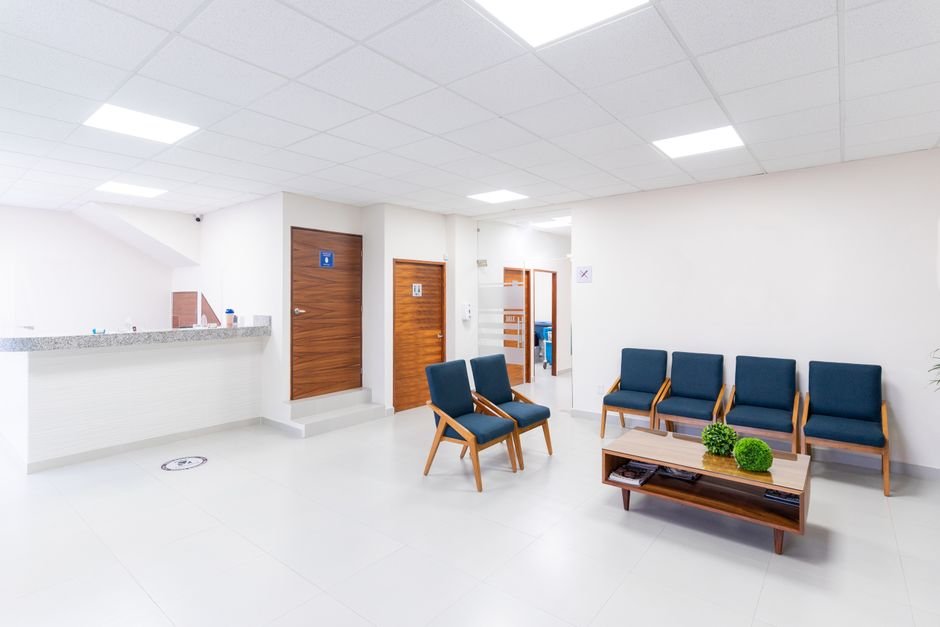 A clinic waiting area